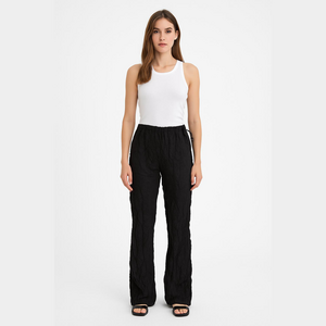 Acne Studios Black Gathered Drawstring Pants